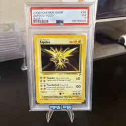 2000 POKEMON GAME BASE II #20 ZAPDOS-HOLO PSA 7 - Image 1