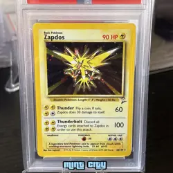 2000 POKEMON GAME BASE II #20 ZAPDOS-HOLO PSA 7 - Image 2