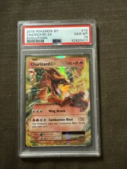 Pokemon TCG: Charizard EX ~ XY Evolutions Full Art #12 ~ PSA 10 Gem Mint! - Image 1