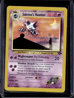 2000 Pokemon Gym Challenge Sabrina's Haunter #55/132 - Image 1