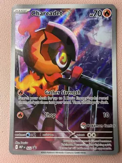 Pokemon Phantasmal Flames Charcadet 022 Pokemon Center Stamped Promo - Image 1