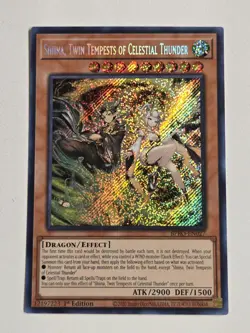 Shiina, Twin Tempests of Celestial Thunder BPRO-EN027 Secret Rare Yugioh Mint - Image 1