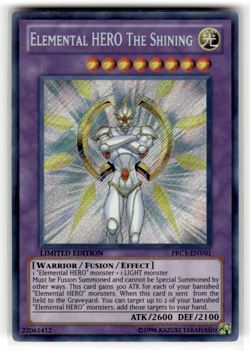 Elemental HERO The Shining PRC1-ENV01 Secret Rare 2012 Premium Collection Tin L - Image 1