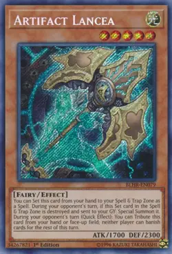 Artifact Lancea-Secret Rare - 1st Edition - BLHR-EN079 - Battles of Legend: H... - Image 1