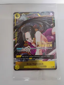 One Piece Boa Hancock Pre Release Event Winner P-115 Sealed Holo Stamp sealed - Image 1
