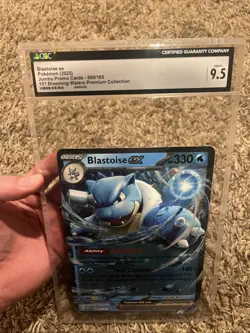 Pokemon TCG Blastoise EX Jumbo Promo Card - 009/165 151 Bloom Waters 9.5 Mint + - Image 1