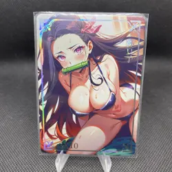 Nezuko Kamado Waifu Card Demon Slayer SX Premium Silver Holo Foil Anime ACG SX10 - Image 1