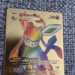NM/Mint Glaceon VMAX 208/203 Secret Rare Rainbow Rare Holo Pokemon Card - Image 2
