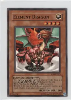Element Dragon Unlimited YuGiOh Soul of the Duelist #SOD-EN023 2004 - Image 1
