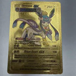 Pokemon Omneon GX 260hp Gold Foil Fan Art Collector Card - Image 1