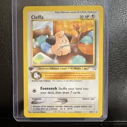 Cleffa Neo Genesis 20/111 Rare 30 HP 1st Edition Pokemon TCG Card English - Image 1