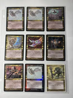 MTG Invasion Lot 18 Sol’kanar the Swamp King, Llanowar Dead, Foil Silver Drake - Image 1