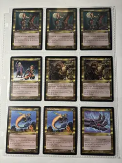 MTG Invasion Lot 18 Sol’kanar the Swamp King, Llanowar Dead, Foil Silver Drake - Image 3
