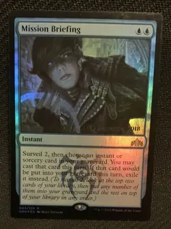 MTG - 1x Mission Briefing - Foil Pre Release - Guilds of Ravnica NM - Image 1