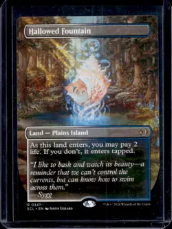Magic The Gathering MTG Hallowed Fountain Borderless Lorwyn Eclipsed Foil #347 - Image 1
