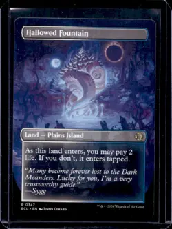 Magic The Gathering MTG Hallowed Fountain Borderless Lorwyn Eclipsed Foil #347 - Image 2