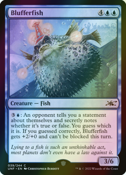 MTG Blufferfish Foil ** Unfinity ** English (NM) - Image 1