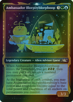 MTG Ambassador Blorpityblorpboop Showcase Foil ** Unfinity ** English (NM) - Image 1