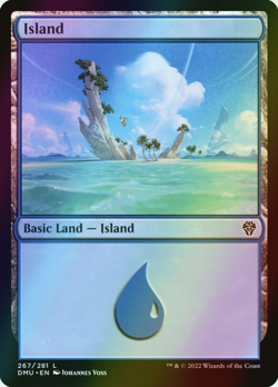 MTG Island (267) Foil ** Dominaria United ** English (NM) - Image 1