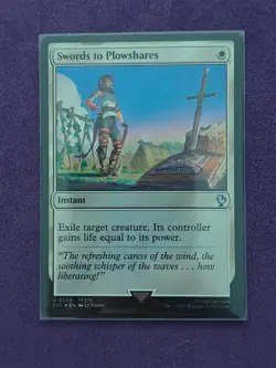 Swords to Plowshares (Surge Foil) #256 (NM) Final Fantasy FIC Magic MTG - Image 1