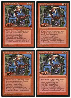 Curse of Marit Lage x4 4x 1995 Ice Age PLAYSET Red Enchantment MTG LP - NM AZ1 - Image 1