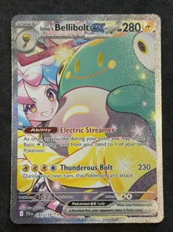 Iono’s Bellibolt EX 183/159 Journey Together Special Illustration Rare Pokemon - Image 1