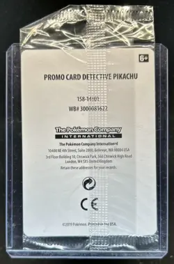 2016-19 Pokemon SM Black Star Promos Detective Pikachu #SM190b - Image 2