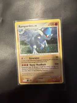 Pokemon TCG Rampardos Holo 33/123 2007 Card with Foil Swirl LP - Image 2
