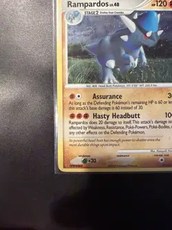 Pokemon TCG Rampardos Holo 33/123 2007 Card with Foil Swirl LP - Image 4