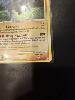 Pokemon TCG Rampardos Holo 33/123 2007 Card with Foil Swirl LP - Image 5