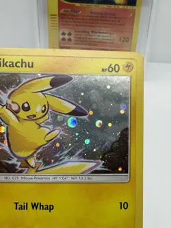 2017 Pokemon TCG Sun & Moon Black Star Promo SM98 Pikachu Cosmos Holo Card - Image 4
