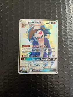 Lycanroc GX SV66/SV94 Hidden Fates Shiny Vault Full Art 2019 Pokemon TCG Card - Image 1