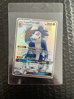 Lycanroc GX SV66/SV94 Hidden Fates Shiny Vault Full Art 2019 Pokemon TCG Card - Image 3