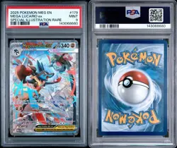 Lucario 179/132 SIR PSA 9 2025 Pokemon Mega Evolutions Base Set Me01 - Image 3