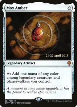 MTG English Mox Amber NM Foil Promos: Prerelease Cards - Image 1