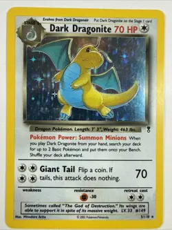2000 Pokemon Team Rocket Dark Dragonite Holo #5/82 NM/LP - Image 1