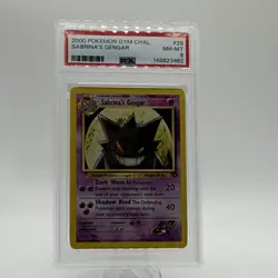 Pokemon TCG Sabrina's Gengar Gym Challenge 29/132 Rare PSA 8 Unlimited 90 HP - Image 3