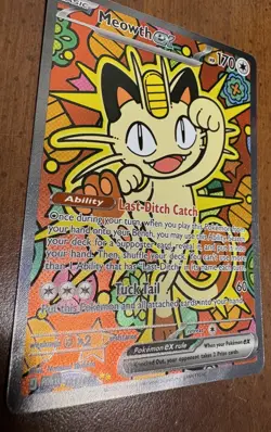 Pokemon Meowth ex Full Art Holo SIR 121/088 Perfect Order Set - Image 2