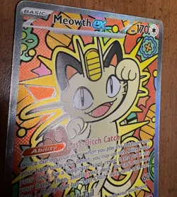 Pokemon Meowth ex Full Art Holo SIR 121/088 Perfect Order Set - Image 3