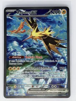 Pokemon Zapdos ex 202/165 Scarlet & Violet 151 Illustration Rare Holo English - Image 1