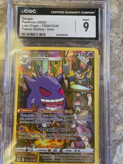 CGC 9 Gengar TG06/TG30 Pokemon Lost Origin Trainer Gallery Sword Shield - Image 1