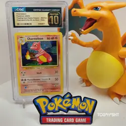 🔥L👀K🔥👑CGC PRISTINE 10👑2023 POKEMON CHARMELEON CLC #002/034✨HOLO🥩CLASSIC R - Image 1