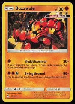 Buzzwole 77/131 Rare Forbidden Light Pokemon Near Mint - Image 1