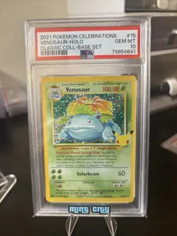Venusaur 2021 Pokemon Celebrations #15 Classic Collection Holo PSA 10 - Image 3