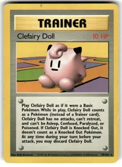 Clefairy Doll Rare Normal Base Set 070/102 MP Pokemon TCG - Image 1