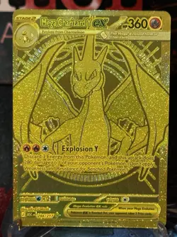 Pokemon TCG Mega Charizard Y Ex 294/217 Gold Ultra Rare Ascended Heroes NM/M Eng - Image 1