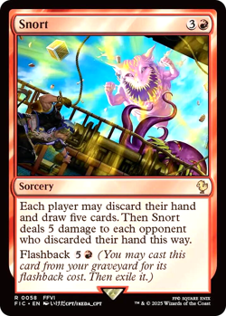 MTG Snort 58 Rare Surge Foil Final Fantasy Commander - Image 1