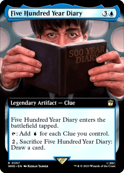MTG Five Hundred Year Diary 357 Rare Foil Extended Art Doctor Who - Image 1