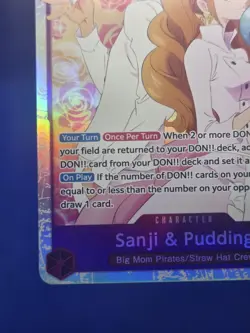 One Piece Extra Booster Anime 25th Collection Sanji & Pudding EB02-035 SR NM - Image 5