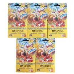 One Piece Op15 Adventure On Kamis Island Sleeved Booster Pack Lot of 5x2 IN HAND - Image 1